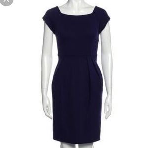 Diane Von Furstenberg Navy Blue Square Neck Dress